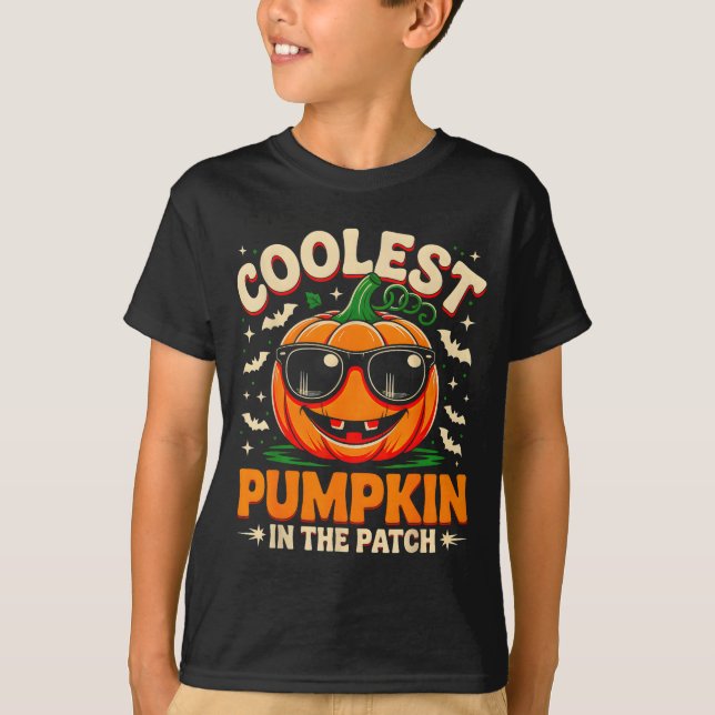 Coolest Pumpkin In The Patch Groovy Halloween For  T-Shirt (Vorderseite)