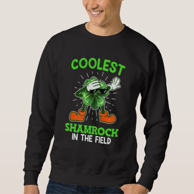 Coolest shamrock St Patrick's Day Sweatshirt (Vorderseite)