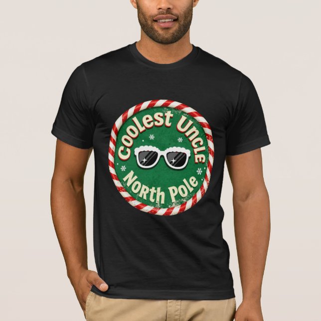 Coolest Uncle This Side of the North Pole | Retro  T-Shirt (Vorderseite)