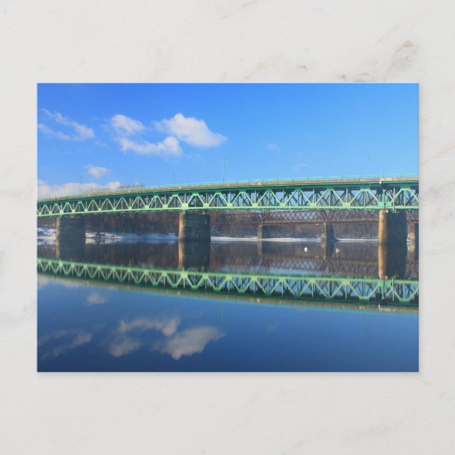 Coolidge Bridge Connecticut River Postkarte (Vorderseite)