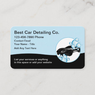Coolste Autodetailing-Anpassung  Visitenkarte