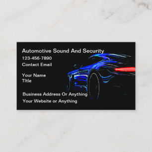 Coolste Automotive Audio und Sicherheit Visitenkarte