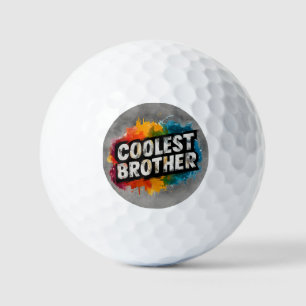 COOLSTE BROTHER-Typografie mit Watercolor-Splash Golfball