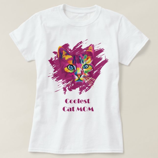 Coolste Cat-Mama T-Shirt (Design vorne)
