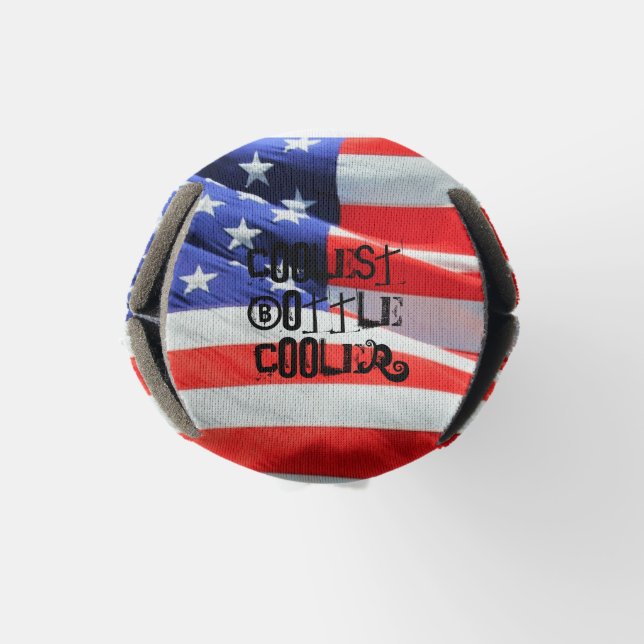 Coolste Flasche Cooler, amerikanische Flagge, USA Flaschenkühler (Unterseite)