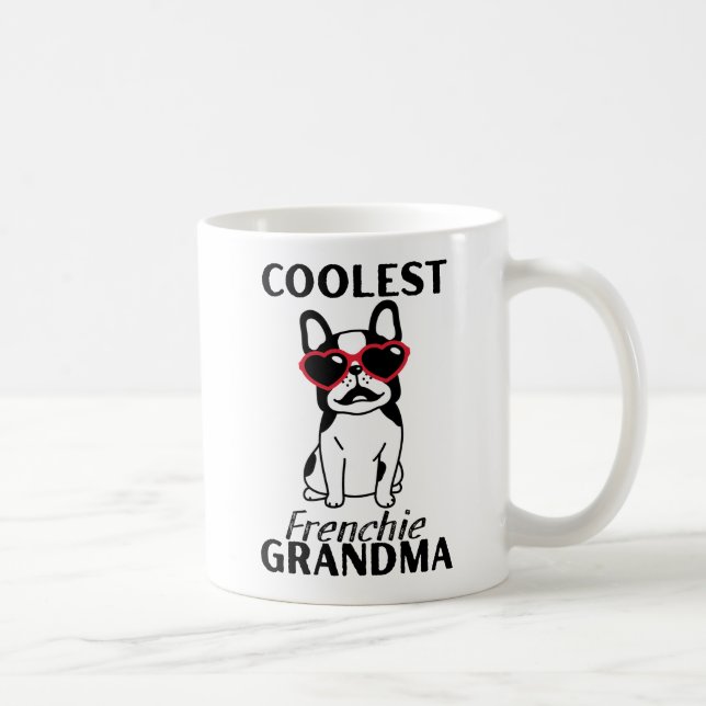 Coolste französische Oma, Funny French Bulldog Kaffeetasse (Rechts)