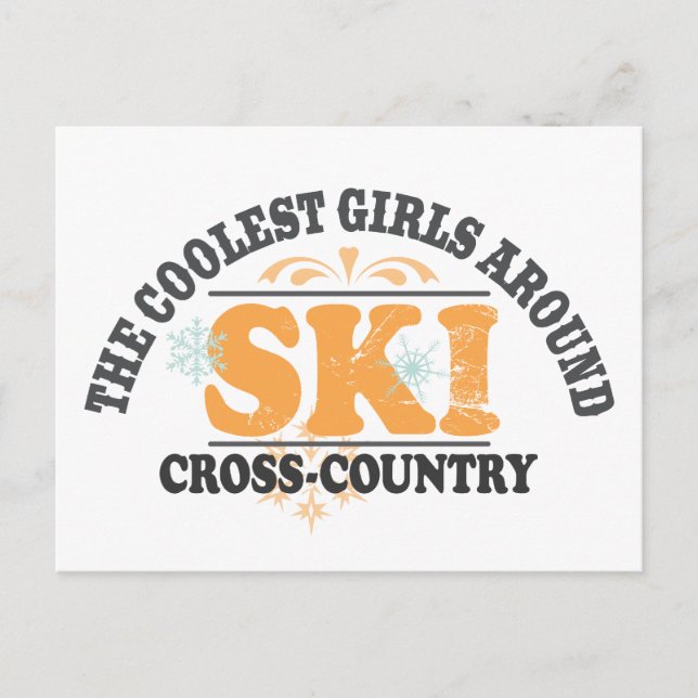 Coolste Girls XC Ski Postkarte (Vorderseite)