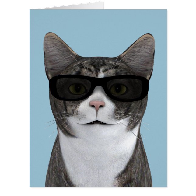 Coolste Katze mit schwarzer Sonnenbrille (Vorderseite)