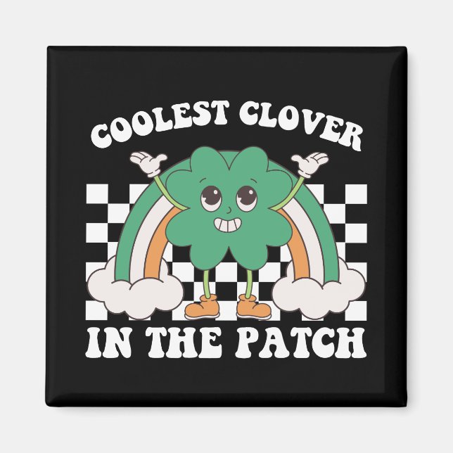 Coolste Klee am Pflaster St Patrick's Day Magnet (Vorne)