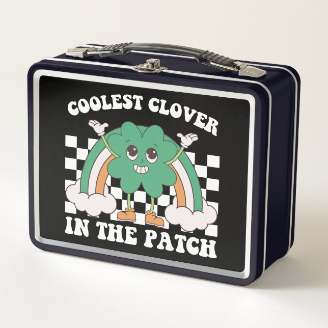 Coolste Klee am Pflaster St Patrick's Day Metall Brotdose (Vorderseite)