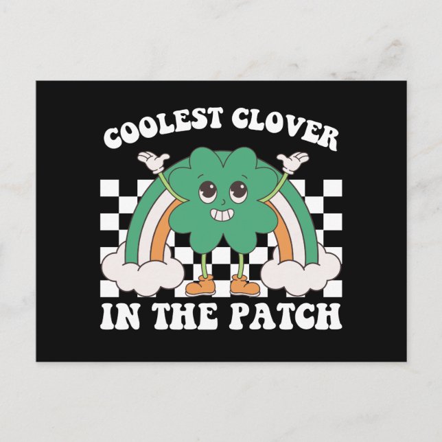 Coolste Klee am Pflaster St Patrick's Day Postkarte (Vorderseite)
