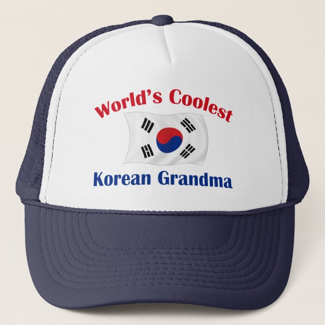 Coolste koreanische Großmutter Truckerkappe (Vorderseite)