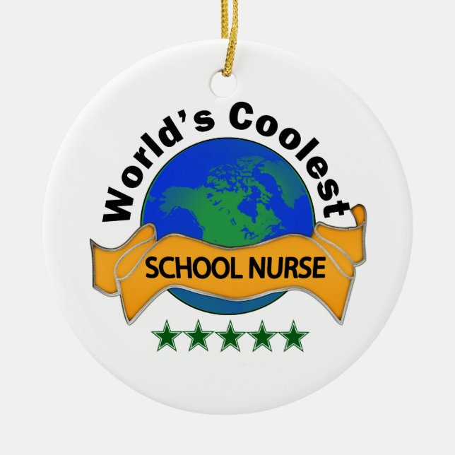 Coolste Krankenschwester der Welt Schul Keramik Ornament (Vorne)