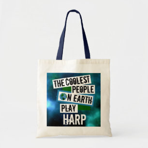 Coolste Leute auf der Erde spielen Harp Tragetasche