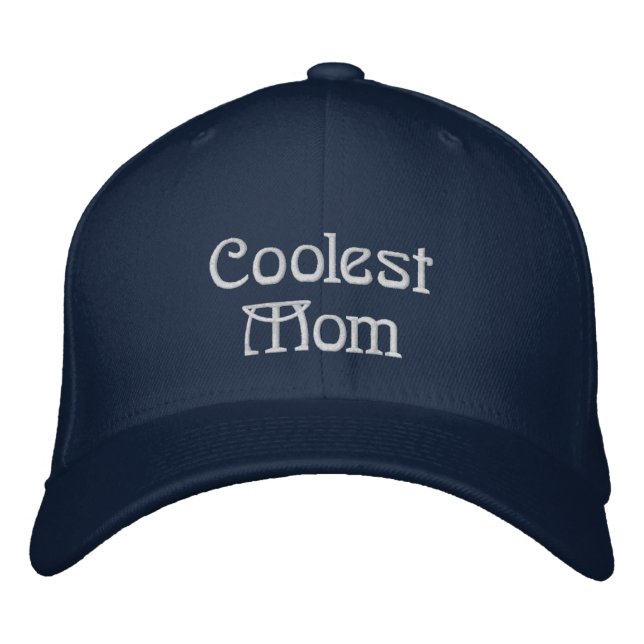 coolste Mama-Baseballkappe von dalDesignNZ Bestickte Baseballkappe (Vorderseite)