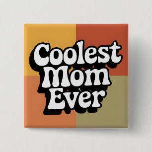 Coolste Mama je Retro Groovittext Button