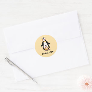 Coolste-Mama-Pinguin-Familiendesign Runder Aufkleber