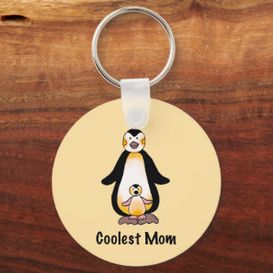 Coolste-Mama-Pinguin-Familiendesign Schlüsselanhänger