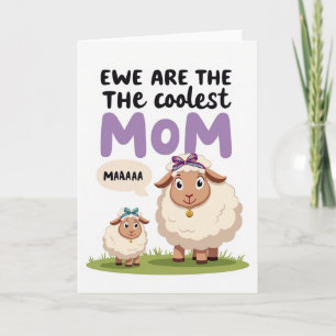 Coolste-Mama-Schaf-Kunstkarte Karte