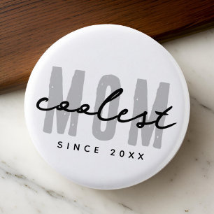Coolste Mama seit 20XX Moderne, einfache Preppy Button