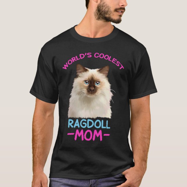 Coolste Ragdoll-Mama  Katzenmutter T-Shirt (Vorderseite)