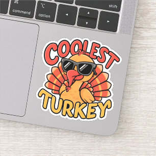 Coolste Truthahn-Kinder Thanksgiving Aufkleber