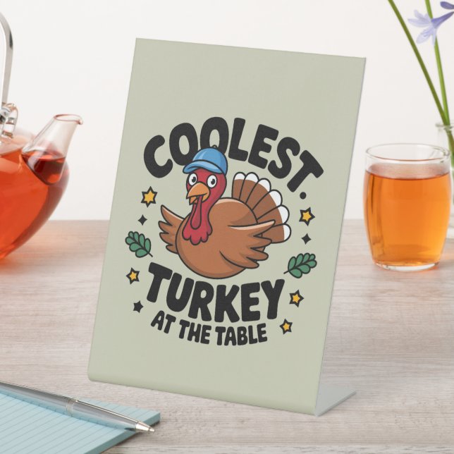 Coolste Türkei beim Erntedank am Tisch Sockelschild (In Situ)