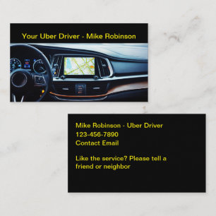 Coolste Uber Ride Hailing Business Cards Visitenkarte