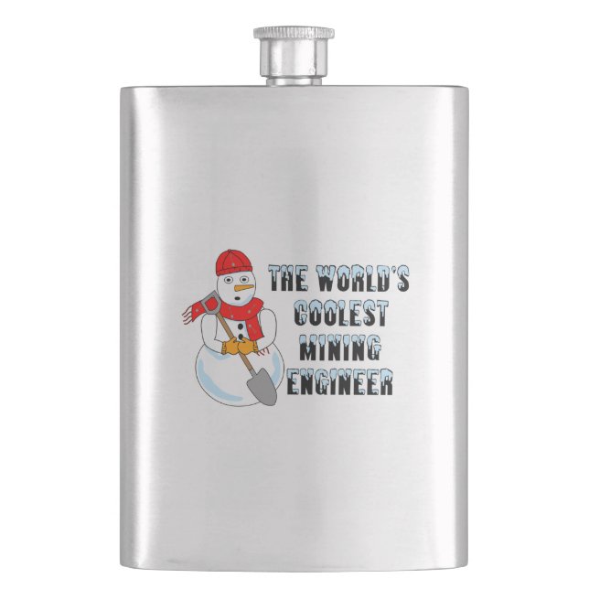 Coolster Bergbauingenieur Snowman Flachmann (Vorderseite)