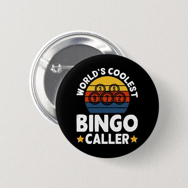 Coolster Bingo-Ansager der Welt Button (Vorne & Hinten)