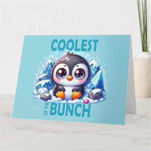 Coolster Bunch Pun Niedlicher Pinguin-Cartoon Dankeskarte