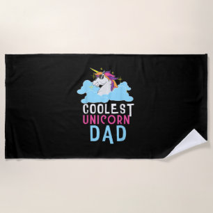 Coolster Einhorn-Vater Süße Einhorn-Fans Lustiges Strandtuch