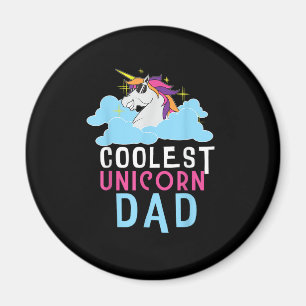 Coolster Einhorn-Vater Süße Einhorn-Freunde Lustig Magnet