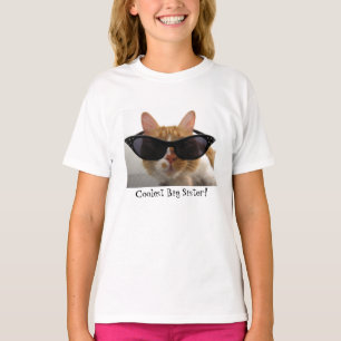 Coolster große Schwester-cooler Katzen-Mädchen-T - T-Shirt