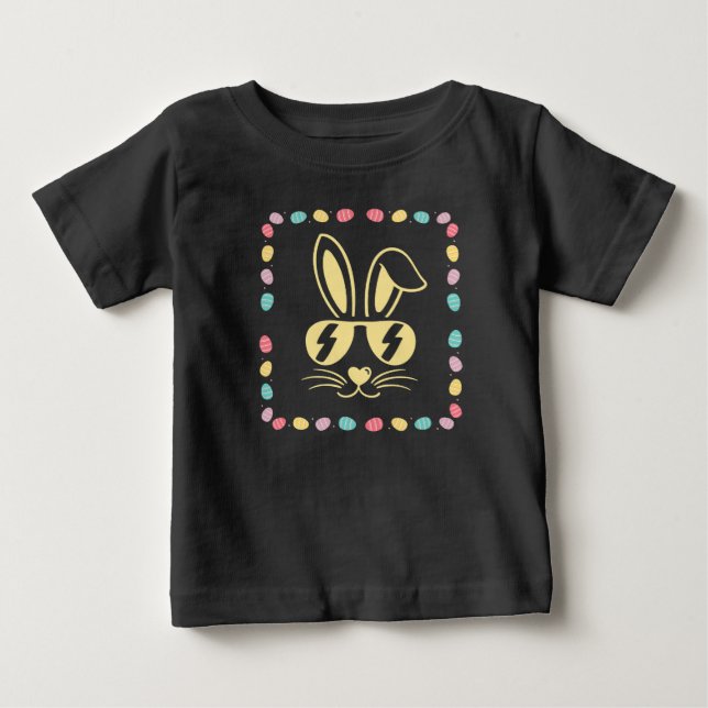 Coolster Hase mit Ostereierrahmen Baby T-shirt (Vorderseite)