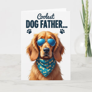 Coolster Hunde-Vater Blaue Sonnenbrille Karte