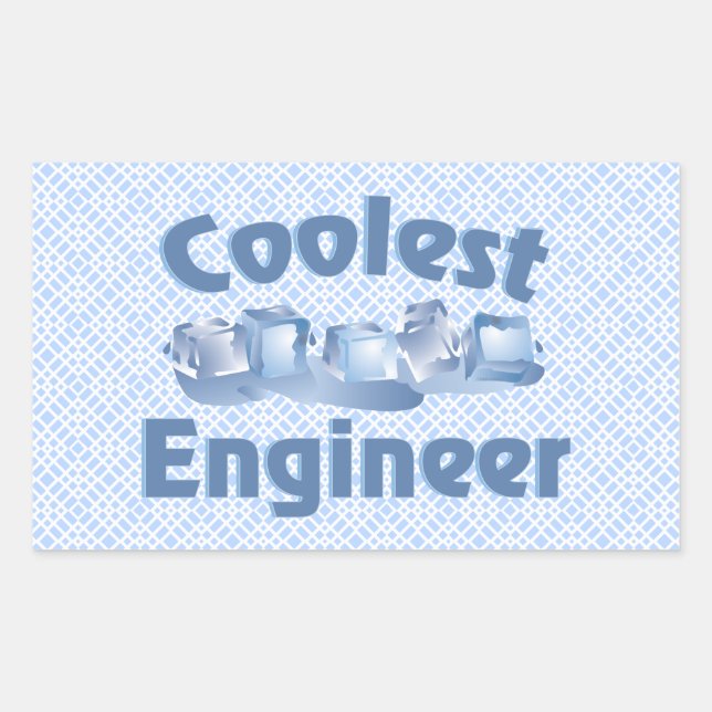 Coolster Ingenieur Rechteckiger Aufkleber (Vorderseite)