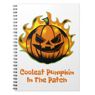 Coolster Kürbis in das PatchsonnenHalloween-Rennen Notizblock