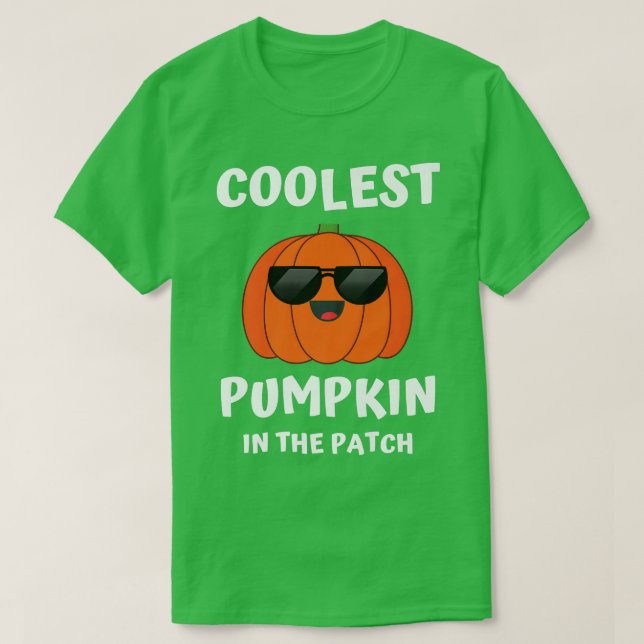 Coolster Kürbis in den Patch Funny Cool Pumpkin Ha T-Shirt (Design vorne)