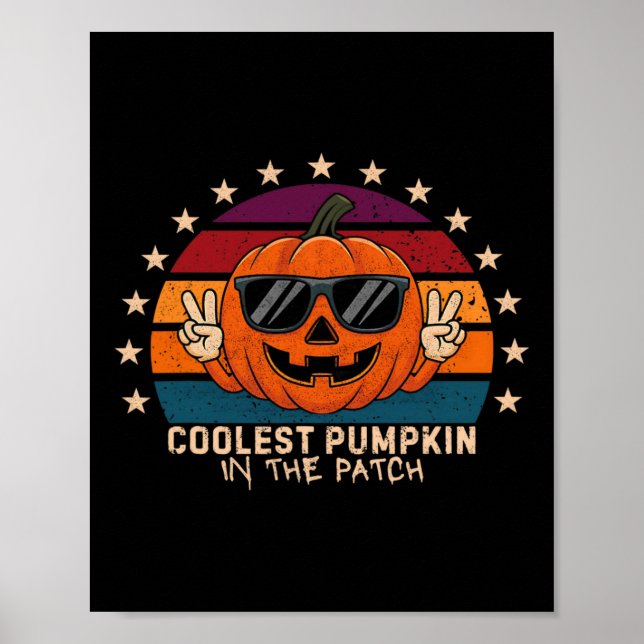 Coolster Kürbis in die Patchkids-Kinderhalle Poster (Vorne)