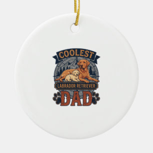 Coolster Labrador Retriever-Vater-Hund-Berg-Pfote Keramik Ornament