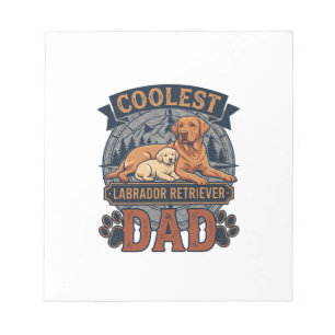 Coolster Labrador Retriever Vater Hund Berg Pfote Notizblock