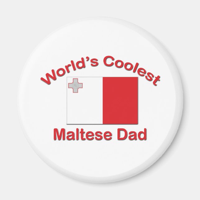 Coolster maltesischer Vater Magnet (Vorne)