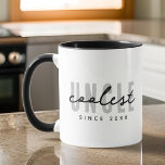 Coolster Onkel Moderne Elegante Einfache Vater's D Tasse<br><div class="desc">Dieses einfache und moderne Design besteht aus san-Serifentypografie.</div>
