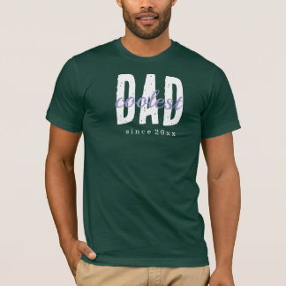 Coolster Papa seit 20XX Modern Einfach Vornehm T-Shirt