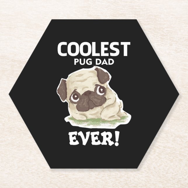 Coolster Pug-Vater aller Zeiten Untersetzer (Vorderseite)