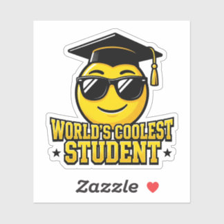 Coolster Schüler Lustige Sonnenbrille Emoji  Aufkleber