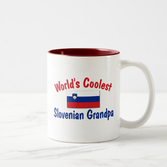 Coolster slowenisch Großvater Zweifarbige Tasse (Rechts)