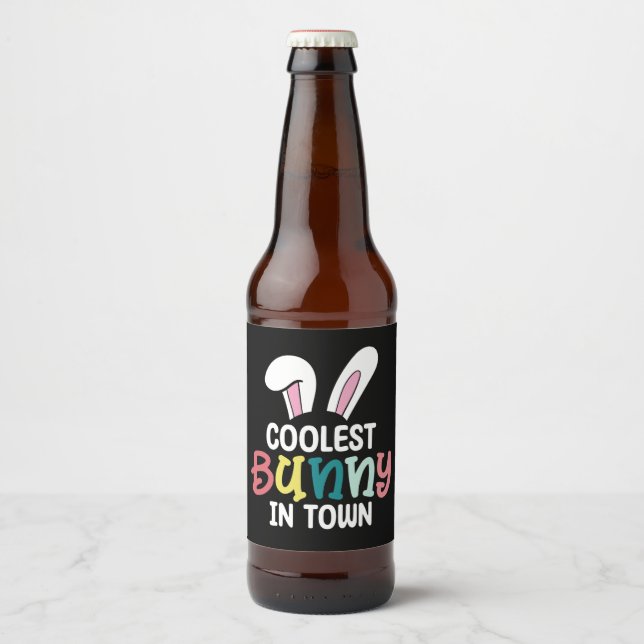 Coolster Sonnenschein zu Ostern Kaninchen Bierflaschenetikett (Vorderseite)