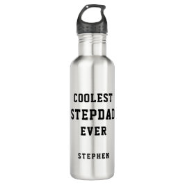 Coolster Stepdad je Typografie Personalisierter Va Edelstahlflasche
